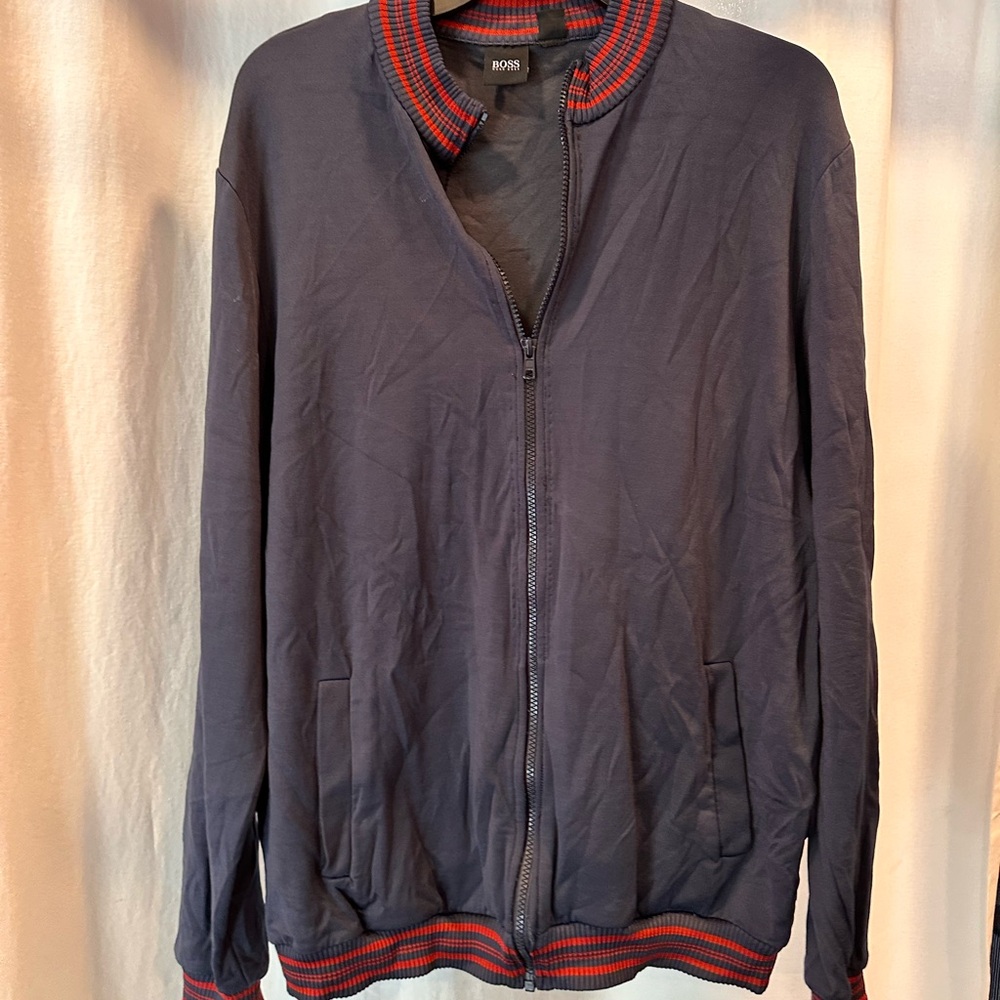 Boss Navy Jacket with Red Accents